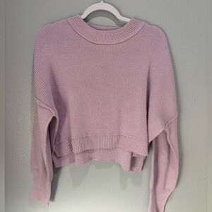 Pink Rose Cropped Sweater